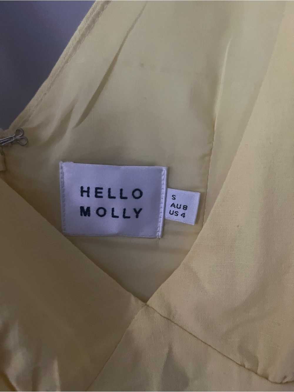 HELOO MOLLY Yellow V-Neck Ruffle Hem Sundress - Picture 2 of 4